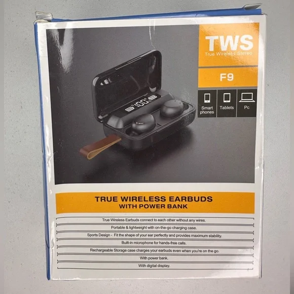 True Wireless Bluetooth Wireless Earbuds with Case New in Box - Picture 3 of 6